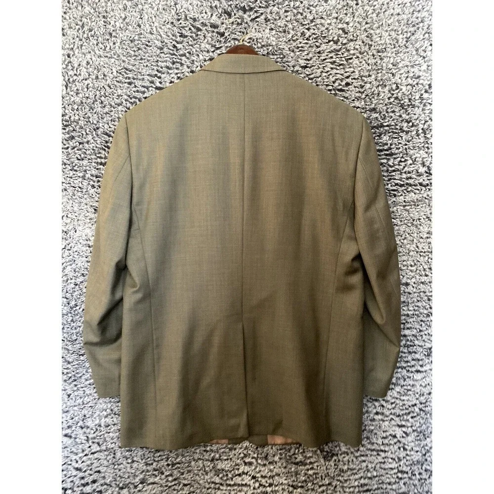 Lauren Ralph Lauren Sport Coat Blazer Mens 44R Wool Mark Tan, Made India